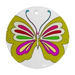 Color Butterfly  Round Ornament