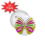 Color Butterfly  1.75  Button (10 pack)