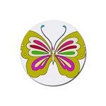 Color Butterfly  Drink Coaster (Round)
