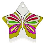 Color Butterfly  Star Ornament (Two Sides)