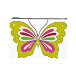 Color Butterfly  Cosmetic Bag (Large)