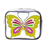 Color Butterfly  Mini Travel Toiletry Bag (One Side)