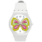 Color Butterfly  Plastic Sport Watch (Medium)