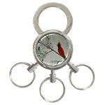 Sweet Red Cardinal 3-Ring Key Chain