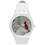 Sweet Red Cardinal Plastic Sport Watch (Medium)