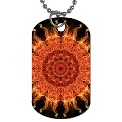 Flaming Sun Dog Tag (Two Back