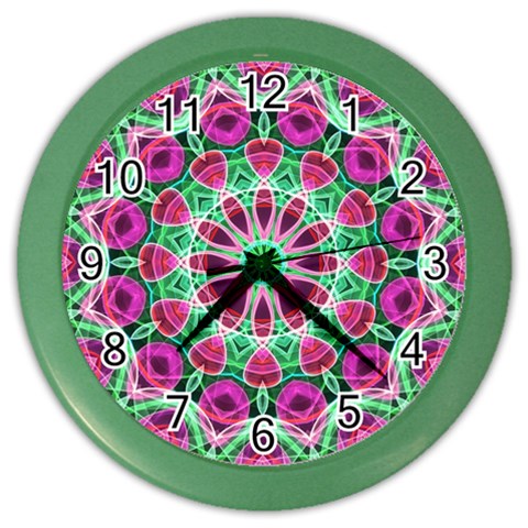 Flower Garden Wall Clock (Color) from UrbanLoad.com Front