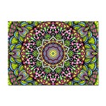 Psychedelic Leaves Mandala A4 Sticker 10 Pack