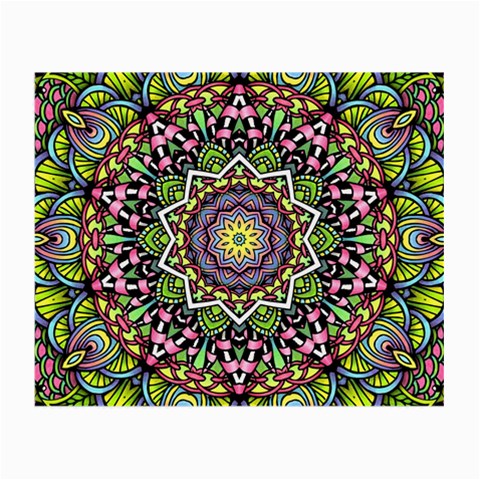 Psychedelic Leaves Mandala Glasses Cloth (Small) from UrbanLoad.com Front