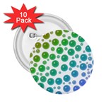 Rainbow Bubbles Design 2.25  Button (10 pack)