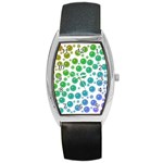 Rainbow Bubbles Design Barrel Style Metal Watch