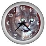 Devil Cat Wall Clock (Silver)