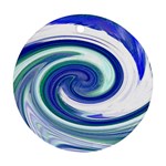 Abstract Waves Round Ornament