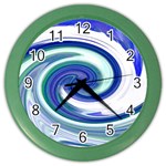 Abstract Waves Wall Clock (Color)