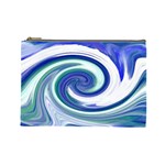 Abstract Waves Cosmetic Bag (Large)