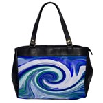 Abstract Waves Oversize Office Handbag (One Side)