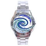 Abstract Waves Stainless Steel Watch