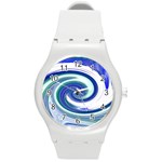 Abstract Waves Plastic Sport Watch (Medium)