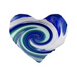 Abstract Waves 16  Premium Heart Shape Cushion 