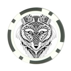 Ornate Foxy Wolf Poker Chip from UrbanLoad.com Back