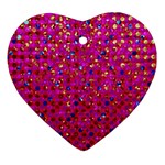Polka Dot Sparkley Jewels 1 Heart Ornament