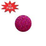 Polka Dot Sparkley Jewels 1 1  Mini Button Magnet (10 pack)