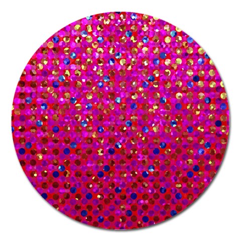 Polka Dot Sparkley Jewels 1 Magnet 5  (Round) from UrbanLoad.com Front