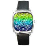 Glitter 4 Square Leather Watch