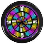 Abundance Wall Clock (Black with 4 white numbers)
