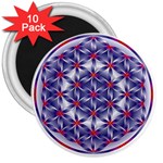 Life Flower 3  Magnet (10 pack)