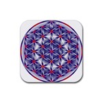 Life Flower Rubber Coaster (Square)