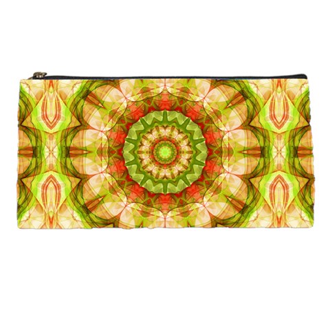 Red Green Apples Mandala Pencil Case from UrbanLoad.com Front