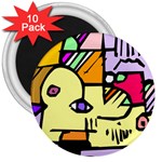 Fighting The Fog 3  Button Magnet (10 pack)