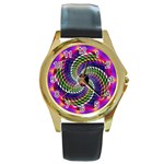 Infinity Round Gold Metal Watch