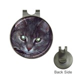 Cat With Glowing Eyes Golf Ball Marker Hat Clip