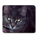 Cat With Glowing Eyes Large Mousepad