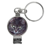 Cat With Glowing Eyes Nail Clippers Key Chain