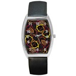 Luxury Futuristic Ornament Tonneau Leather Watch