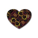 Luxury Futuristic Ornament Drink Coasters 4 Pack (Heart) 