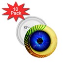 Eerie Psychedelic Eye 1.75  Button (10 pack)