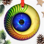 Eerie Psychedelic Eye Round Ornament (Two Sides)