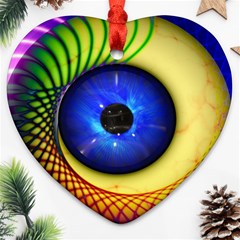 Eerie Psychedelic Eye Heart Ornament (Two Sides) from UrbanLoad.com Back