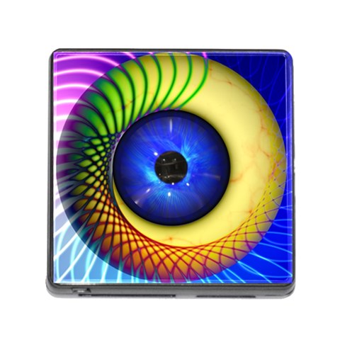 Eerie Psychedelic Eye Memory Card Reader with Storage (Square) from UrbanLoad.com Front