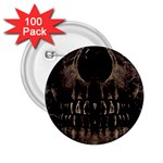Skull Poster Background 2.25  Button (100 pack)