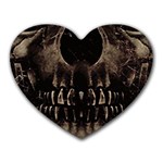 Skull Poster Background Mouse Pad (Heart)