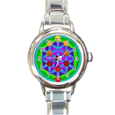 Life Tree Round Italian Charm Watch from UrbanLoad.com Front