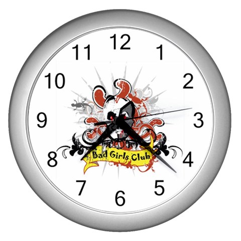 Bad Girls Club Wall Clock (Silver) from UrbanLoad.com Front
