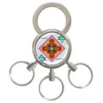 Sacred Mosaic 3-Ring Key Chain