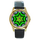 Space  n Time Round Gold Metal Watch