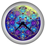 Wisdom Wall Clock (Silver with 4 white numbers)